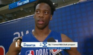 NBA drafta kombinācija: AJ Dybantsa mērīts ar lielāko sprūdu (1 m06!)