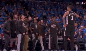 Thunder – Spurs: skatītāju rekords Rietumu konferences fināla 1. spēlē!