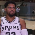 Tobiass Heriss ("Spurs") guva savainojumu iekšā un nav pārliecināts par atsākšanu