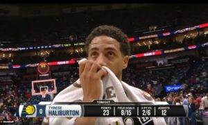 Tyrese Haliburton atgriezās pagājušajā naktī, un tas bija prieks