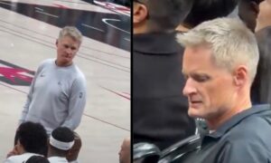 (buzz) Stīvs Kers mača vidū satiek savu dubultnieku un nespēj tam noticēt