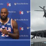 (video) Kad Lebrons Džeimss pamet Sixers treniņu... ar helikopteru